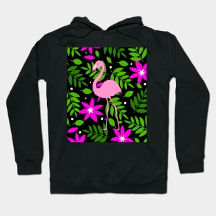 Tropical Pink Flamingo - Pink Flamingo Art Hoodie